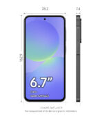 ⁦موبايل ذكي أندرويد سامسونج جالاكسي A36 شبكة الجيل الخامس 5G بسعة تخزينية 256 GB وذاكرة رام 8 GB، مع شاشة عرض كبيرة ومعالج ثماني النواة يدعم 6 تحديثات لنظام التشغيل من سامسونج، أسود⁩ - الصورة ⁦2⁩