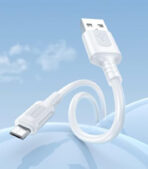 ⁦كابل بيانات فيليز BX111 للشحن USB إلى مايكرو USB 2.4 أمبير من بوروفون، طول 1 متر، أبيض⁩ - الصورة ⁦3⁩