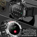 ⁦ساعة Haino Teko الذكية ST-3 مع سماعات بلوتوث مدمجة ومكبر صوت MP3 سعة 4 جيجابايت وشاشة AMOLED مستديرة كبيرة مع شحن لاسلكي .⁩ - الصورة ⁦10⁩