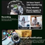 ⁦ساعة Haino Teko الذكية ST-3 مع سماعات بلوتوث مدمجة ومكبر صوت MP3 سعة 4 جيجابايت وشاشة AMOLED مستديرة كبيرة مع شحن لاسلكي .⁩ - الصورة ⁦11⁩