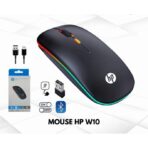 ⁦ماوس بلوتوث - لاسلكي HP W10 ، ماوس LED مزدوج الوضع قابل لإعادة الشحن (بلوتوث 5.2 وجهاز استقبال USB) ماوس صامت محمول، لأجهزة الكمبيوتر المحمول/سطح المكتب .⁩ - الصورة ⁦10⁩