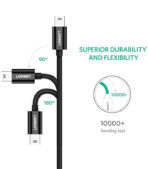 ⁦كيبل USB سي إلى ميني من يوجرين- أسود 50445 لحاسوب محمول⁩ - الصورة ⁦3⁩