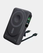 ⁦باور بانك EGO 4S المغناطيسية / سعة 10000mAh / مع ستاند + واير تايب سي و Lightning / تدعم MagSafe / اسود .⁩ - الصورة ⁦2⁩