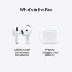 ⁦سماعات أذن لاسلكية متوافقة مع AirPods 4، سماعات بلوتوث مع خاصية إلغاء الضوضاء النشط، وضع الشفافية، صوت مكاني مخصص، علبة شحن USB-C⁩ - الصورة ⁦7⁩