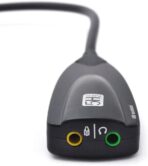 ⁦محول صوت خارجي USB 2.0، بطاقة صوت ستيريو 7.1، بطاقة صوت محيطية ديناميكية ثلاثية الأبعاد، محول قناة 5Hv2 الى مقبس ميكروفون سماعة رأس 3.5 ملم للكمبيوتر والنوت بوك⁩ - الصورة ⁦2⁩