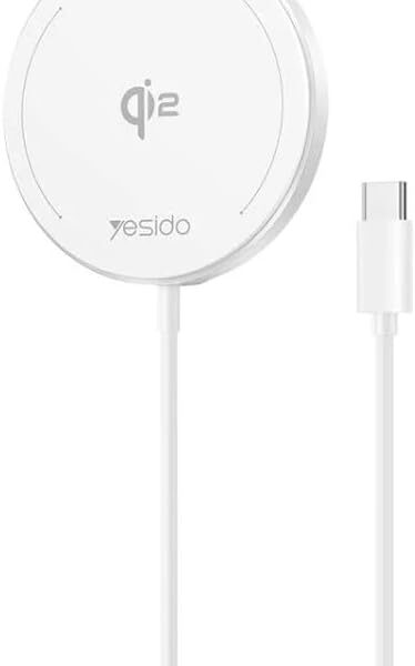 شاحن لاسلكي مغناطيسي سريع DS24 من Next Store، 15 واط، هيكل ألومنيوم، كشف الأجسام الغريبة، شحن آمن وفعال للأجهزة المتوافقة