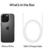 ⁦موبايل آيفون 16 برو (128 جيجابايت) - تيتانيوم أسود مع خاصية التعرف على الوجه من آبل⁩ - الصورة ⁦3⁩