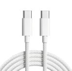 APPLE كابل USB-C الى USB-C، كابل 60 واط (6 قدم/ 1.8 متر)، كابل شحن مضفر سريع وقوي ويدوم طويلا متوافق مع جميع اجهزة اندرويد وسامسونج اس 25 واس 24 وايفون 16 وغيرها