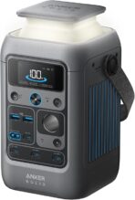 شاحن باور بانك سوليكس C300 بتيار مستمر، 288 وات ساعة لاستخدام خارجي، محطة طاقة محمولة ببطارية ليثيوم فوسفات الحديد (لايف بو4) ومولد شمسي 300 وات، لتخييم وسفر وحالات طوارئ من انكر (لا يشمل محول حائط)