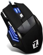 ⁦ماوس العاب ضوئي Zr-1800 7D LED بسلك USB 3200 نقطة لكل بوصة للاب توب والكمبيوتر من زيرو - اسود⁩ - الصورة ⁦5⁩
