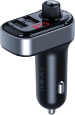 ⁦شاحن سيارة بلوتوث MP3 3.1 امبير مع جهاز ارسال اف ام اكس او BCC10 متوافق مع الموبايلات - أسود⁩ - الصورة ⁦2⁩