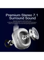 ⁦سماعة رأس للألعاب SOMIC G909PRO 7.1 محيطية افتراضية مزودة بمنفذ USB فوق الأذن مع ميكروفون وتحكم في مستوى الصوت ومصباح LED (أبيض)⁩ - الصورة ⁦4⁩