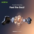 ⁦سماعات أذن إيربودز 4 بصوت ديناميكي للاستخدام طوال اليوم من اورايمو، أسود فانتوم، OTW-340⁩ - الصورة ⁦8⁩