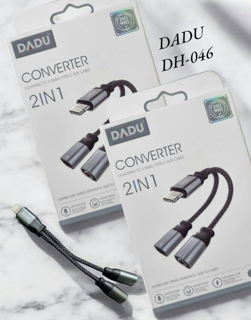 514371293_1128601355956648_7370481668510001942_n DADU converter lighting to 3.5mm+type-c aux cable - الصورة 1