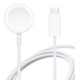شاحن مغناطيسي سريع الى كيبل USB-C لساعة ابل اصدار مطور 2024 1 متر - محمول [معتمد من ابل] شحن لاسلكي متوافق مع ساعة سلسلة 8 - 7 - 6 - SE - 5 - 4 - 3 - 2 - - ابيض