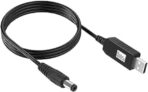⁦كيبل طاقة USB تيار مستمر 5 فولت الى 12 مزود مع مقبس 5.5 × 2.1 ملم للمروحة واضاءة LED ومكبرات الصوت 1 لروتر⁩ - الصورة ⁦4⁩