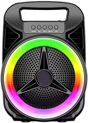 مكبر صوت بلوتوث JL-605 - صوت قوي، ضوء ملون، مدخل USB، بطارية قابلة لاعادة الشحن