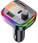 يسيدو جهاز ارسال اف ام واي 45 بي دي 20 واط + كيو سي 3.0 18 واط مخرج 43 واط (كحد أقصى) محول اشارة بلوتوث من لاسلكي الى قرص اف ام يو الى قارئ مع شاحن هاتف كيو سي 3.0.