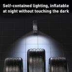 ⁦يسيدو مضخة نفخ صغيرة للسيارة VC05 - ضاغط هواء سلكي محمول مع شاشة LED، نفخ سريع للاطارات للسيارات والدراجات النارية .⁩ - الصورة ⁦3⁩