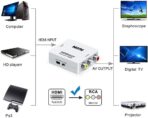 ⁦محول صوت فيديو مركب HDMI 2AV الى AV 3RCA CVBs ابيض 1080P⁩ - الصورة ⁦2⁩