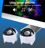 ⁦سماعات كيسونلي - متعددة الوسائط K800 - تصميم أنيق وصوت عالي الجودة عبر USB 2.0 - لون أبيض⁩ - الصورة ⁦5⁩