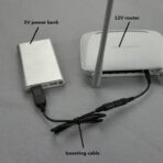 ⁦كيبل طاقة USB تيار مستمر 5 فولت الى 12 مزود مع مقبس 5.5 × 2.1 ملم للمروحة واضاءة LED ومكبرات الصوت 1 لروتر⁩ - الصورة ⁦3⁩