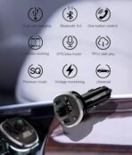 ⁦جهاز إرسال FM بتقنية البلوتوث من Yesido Y39، منفذي USB 3A، مع بطاقة ذاكرة TF⁩ - الصورة ⁦4⁩