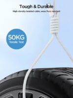 ⁦كابل بيانات مضفر من جوي روم S-A45 سلسلة بن 60 واط للشحن السريع النوع سي الى نوع طول 1 متر ابيض لهاتف ذكي⁩ - الصورة ⁦3⁩