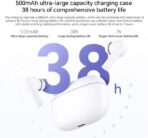 ⁦سماعات أذن لاسلكية X7 لايت من اونر تشويس مع مشابك للأذن، سماعات بلوتوث 5.3 بخاصية إلغاء الضوضاء اي ان سي، مقاومة للماء بدرجة IPX5، سماعات أذن رياضية - أبيض⁩ - الصورة ⁦7⁩