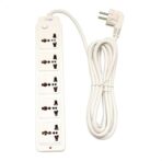 مشترك كهربائي 5 منافذ من جيجاماكس MTS-1105 - ابيض .