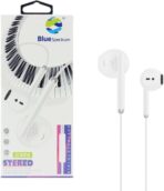 سماعة راس ستيريو مع ميكروفون من بلو سبيكتروم متوافقة مع جميع الموبايلات موديل D-325 (ابيض)، سلكي، داخل الأذن