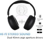 ⁦سماعة رأس لاسلكية - SD1101- ، بلوتوث V5.3 مع ميكروفون خارجي .سماعات ستيريو عالية الدقة هاي فاي و تدعم بطاقة SD، فوق الأذن، اسو- لون (اسود)⁩ - الصورة ⁦3⁩