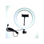 ⁦إضاءة حلقية محمولة بتقنية LED مقاس 10 بوصات (26 سم) للتصوير الذاتي، مناسبة للكاميرا والهاتف وتطبيقات تيك توك ويوتيوب. إضاءة مكياج حلقية قابلة للطي وخفيفة الوزن. طولها 7 أقدام. مزودة بثلاثة أوضاع إضاءة LED.⁩ - الصورة ⁦7⁩