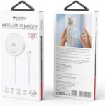 ⁦شاحن لاسلكي مغناطيسي سريع DS24 من Next Store، 15 واط، هيكل ألومنيوم، كشف الأجسام الغريبة، شحن آمن وفعال للأجهزة المتوافقة⁩ - الصورة ⁦7⁩