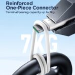 ⁦جوي رووم كابل بيانات للشحن السريع SA26-AC3 من سلسلة الشحن 100 واط USB-A الى نوع C طول 1 متر ابيض لمحول⁩ - الصورة ⁦5⁩