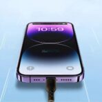 ⁦كابل شحن سريع ونقل بيانات من USB-C إلى L بقوة 30 وات بى دى ،3.3FT - Joyroom Flash Series متوافق مع ايفون⁩ - الصورة ⁦4⁩