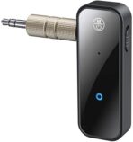 محول صوت بلوتوث للأجهزة السلكية من يسيدو، قابل لإعادة الشحن، مقبس 3.5 ملم، مايكرو USB، نطاق 10 متر،، لون أسود، موديل YAU25