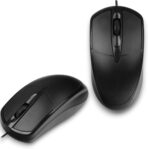 ⁦ماوس زيرو كومفورت بسلك USB من زيرو كومفورت، 3 ازرار، 1000 نقطة لكل بوصة، توصيل وتشغيل عالي الاداء للكمبيوتر المكتبي واللاب توب ويندوز/ ماك (ZR 180، داكن)⁩ - الصورة ⁦6⁩