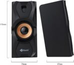 ⁦سماعات كمبيوتر بقناة صوت 2.0 مع مدخل USB بجهد 5 فولت و3.5 ملم - طاقة 6 وات وصوت نقي، سماعات بتصميم أنيق، U-9003⁩ - الصورة ⁦4⁩