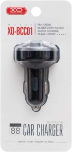 ⁦شاحن بلوتوث ومشغل اف ام و ام بي 3‎ للسيارة من اكس او BCC01 - اسود⁩ - الصورة ⁦4⁩