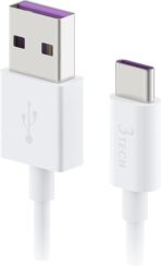 ⁦كابل نوع سي للشحن فائق السرعة 3tech  5A TYPE-C⁩ - الصورة ⁦3⁩