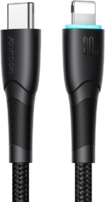 ⁦كابل بيانات للشحن السريع من جوي روم سلسلة ستاري، نوع سي إلى لايتنينج، 30 وات، بطول 1 متر - بلون أسود، موديل Sa32 - Cl3⁩ - الصورة ⁦3⁩