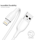 ⁦كابل لايتنينج للشحن السريع بطول 1 متر سلك نقل ومزامنة بيانات عالي السرعة متوافق مع ايفون 14 - 13 - 12 - 11 برو ماكس - اكس اس - ار - - - 8 - 7 وغيرها⁩ - الصورة ⁦2⁩
