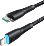 ⁦كابل بيانات للشحن السريع من جوي روم سلسلة ستاري، نوع سي إلى لايتنينج، 30 وات، بطول 1 متر - بلون أسود، موديل Sa32 - Cl3⁩ - الصورة ⁦4⁩