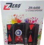 ⁦مضخم صوت زيرو 2.1 ZR-6450 يدعم الفلاش وبطاقة الذاكرة وبلوتوث مع جهاز تحكم عن بعد لسهولة أسود⁩ - الصورة ⁦3⁩