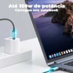 ⁦كابل بيانات من النوع سي إلى نوع سي بقدرة 100 وات وطول 1.2 م من جوي روم، أسود، JR - S-CC100A12⁩ - الصورة ⁦7⁩