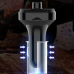 ⁦يسيدو جهاز ارسال اف ام واي 45 بي دي 20 واط + كيو سي 3.0 18 واط مخرج 43 واط (كحد أقصى) محول اشارة بلوتوث من لاسلكي الى قرص اف ام يو الى قارئ مع شاحن هاتف كيو سي 3.0.⁩ - الصورة ⁦5⁩