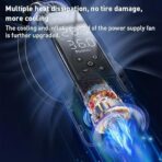⁦يسيدو مضخة نفخ صغيرة للسيارة VC05 - ضاغط هواء سلكي محمول مع شاشة LED، نفخ سريع للاطارات للسيارات والدراجات النارية .⁩ - الصورة ⁦6⁩