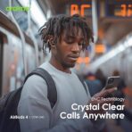 ⁦سماعات أذن إيربودز 4 بصوت ديناميكي للاستخدام طوال اليوم من اورايمو، أسود فانتوم، OTW-340⁩ - الصورة ⁦4⁩