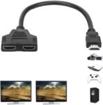 موزع كابل HDMI من طرف ذكر إلى 2 أنثى للشاشات المزدوجة، مناسب لتفعيل شاشة مزدوجة/انعكاس (1 مدخل 2 مخرج)، يناسب لشاشات HDMI HD/LCD/LED يدعم اثنين من التليفزيونات في وقتٍ واحد